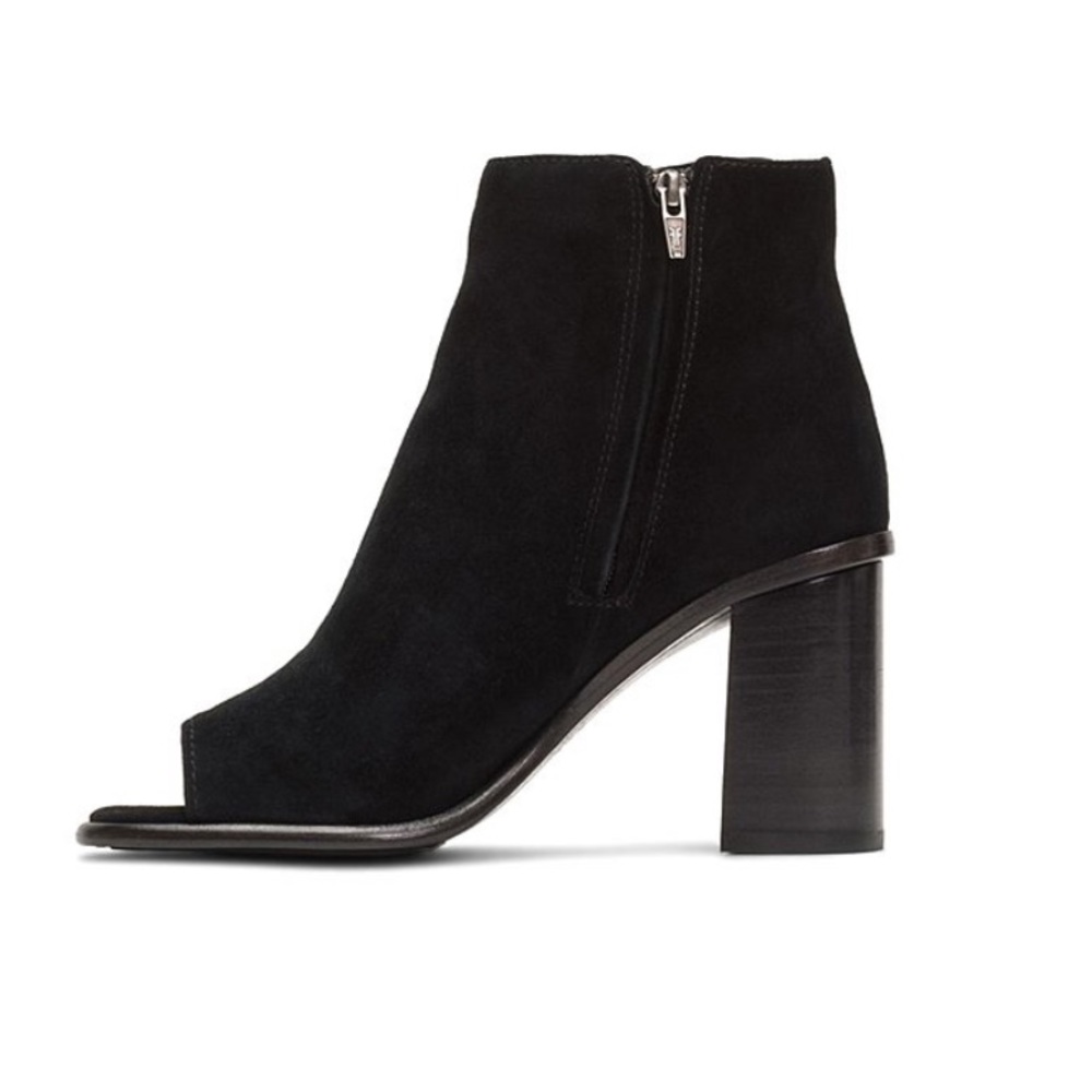 Frye Amy suede booties with side ghillie - Picture 3 of 4